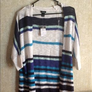 Its a Cardigan with strips with white, navy, etc